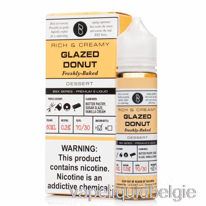 Vape België Geglazuurde Donut - Bsx Serie - 60ml 0mg